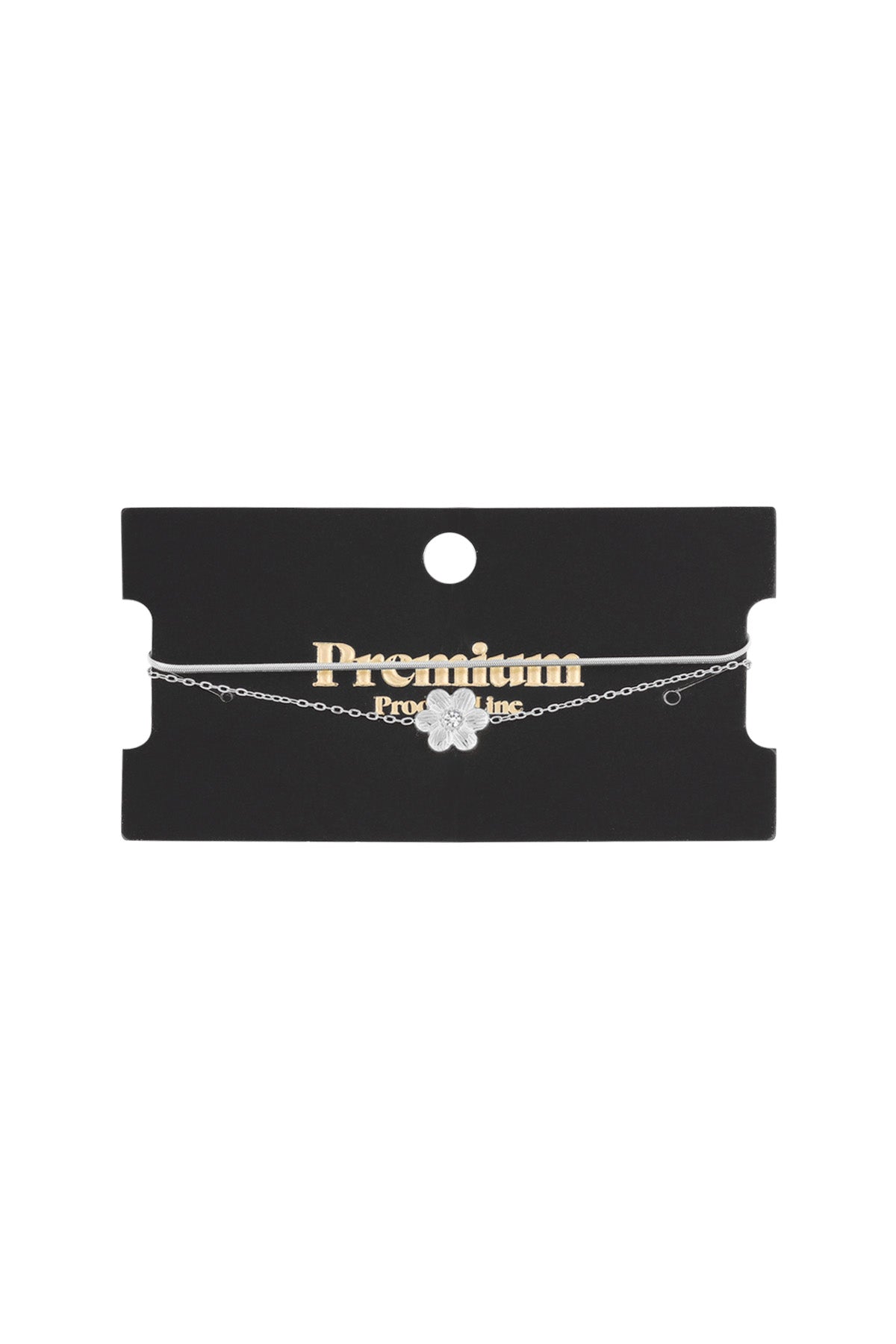 Blumenliebesarmband - Silberfarben