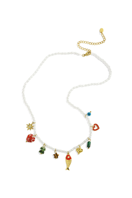 Edelstahl Perlen Halsketten fisch Casual Urlaub/Strand Romantische Serie frauen schmuck