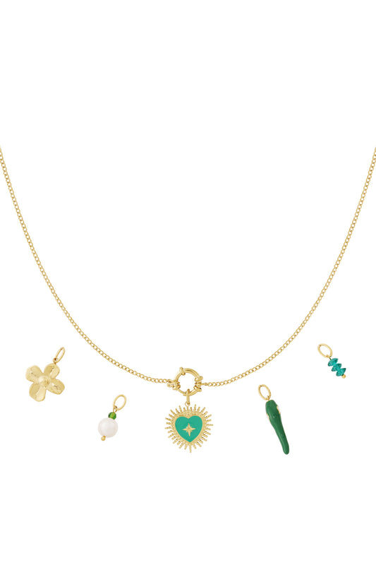 Grünes Herz DIY Halskette