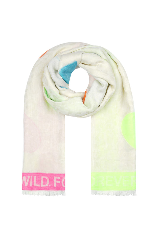 Schal mit buntem Print – mehrfarbig