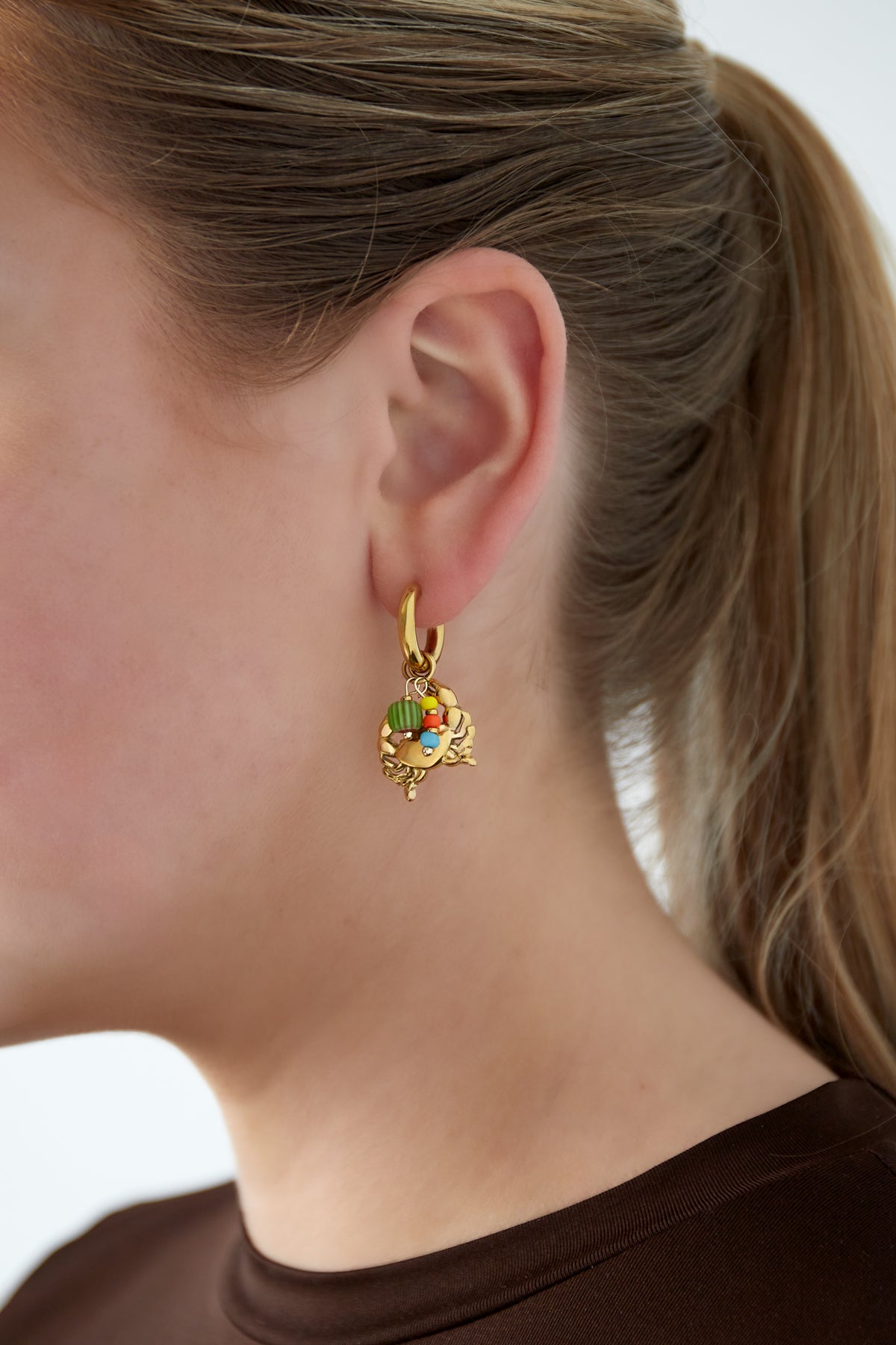 Krabbenohrringe - Goldfarben