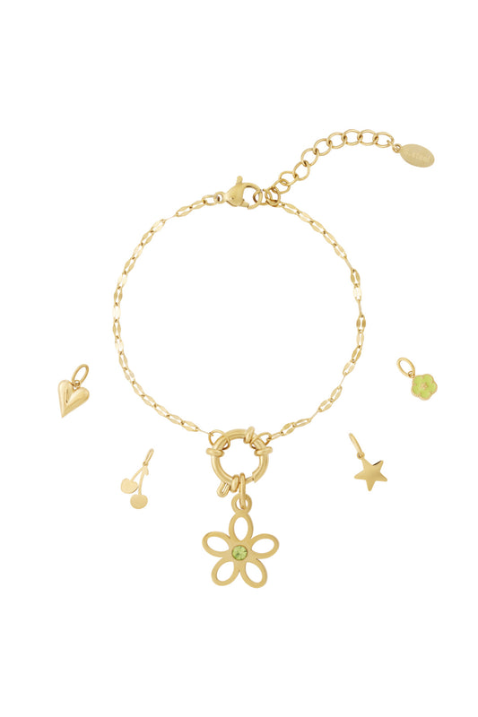 Detailliertes Blumen-DIY-Armband