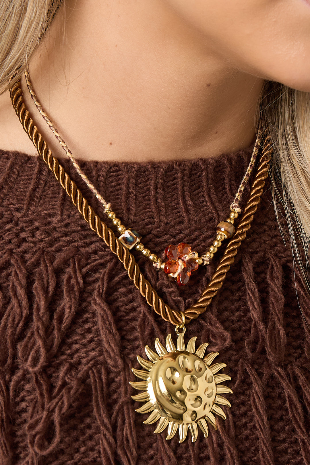 Polyester Anhänger Halsketten Sonne Casual Daily Simple Series Damenschmuck