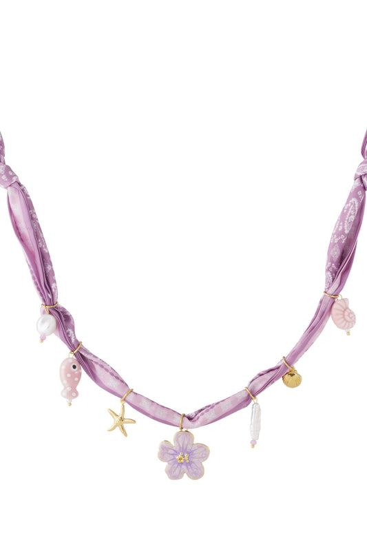 Halsketten mit Anhänger aus Polyester, Blume, lässig, täglich, einfache Serie, Damenschmuck