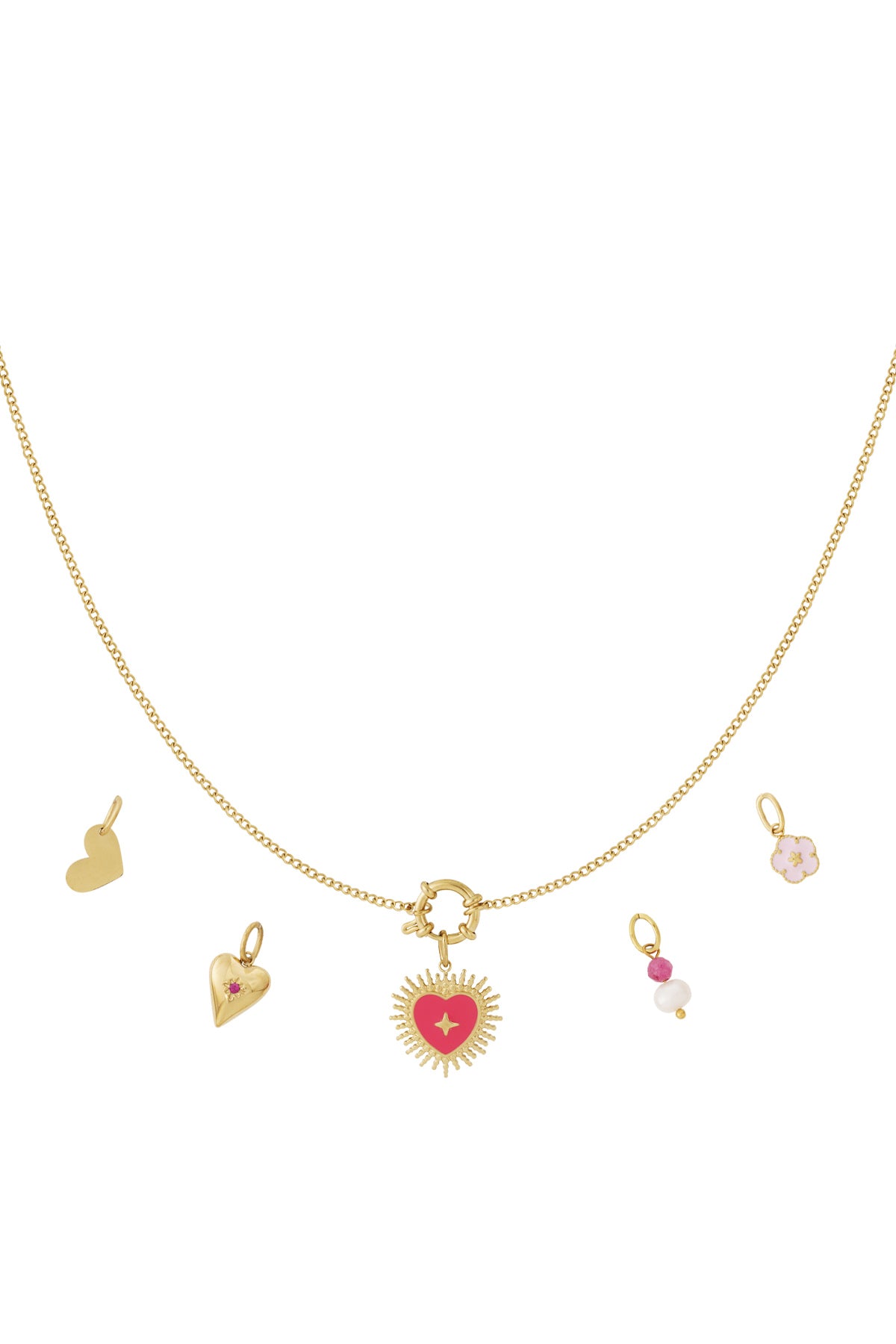 DIY Halskette mit Herzsonne