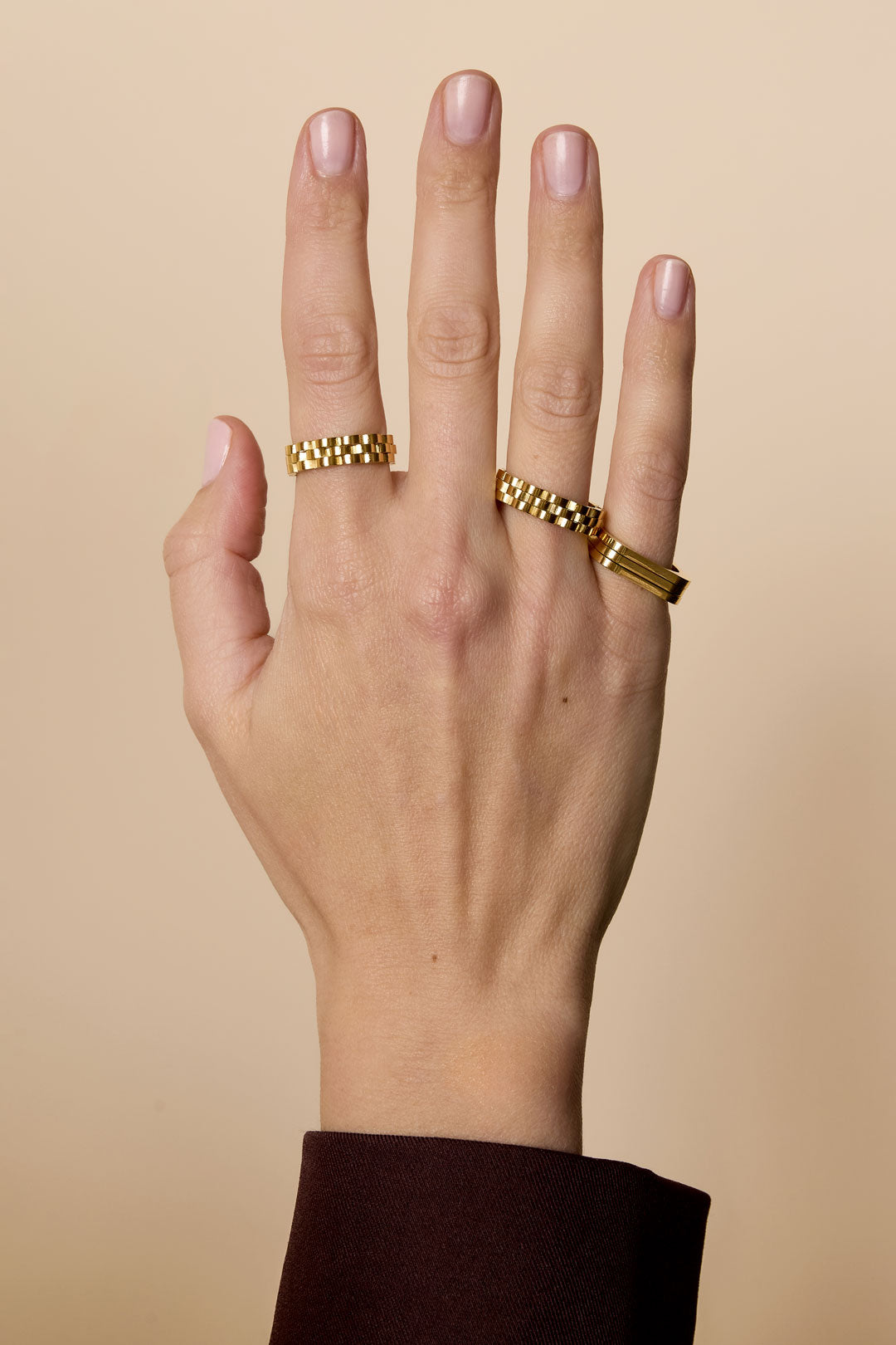 Edelstahl Minimalist Ringe Rechteck Simple Daily Simple Serie Damenschmuck