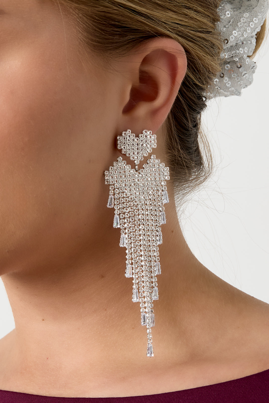 Kupfer-Ohrhänger Herz Casual Daily Simple Series Damenschmuck