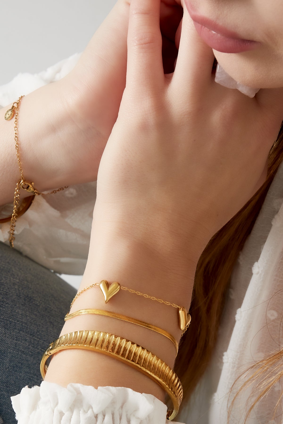 Armband mit Struktur - Goldfarben
