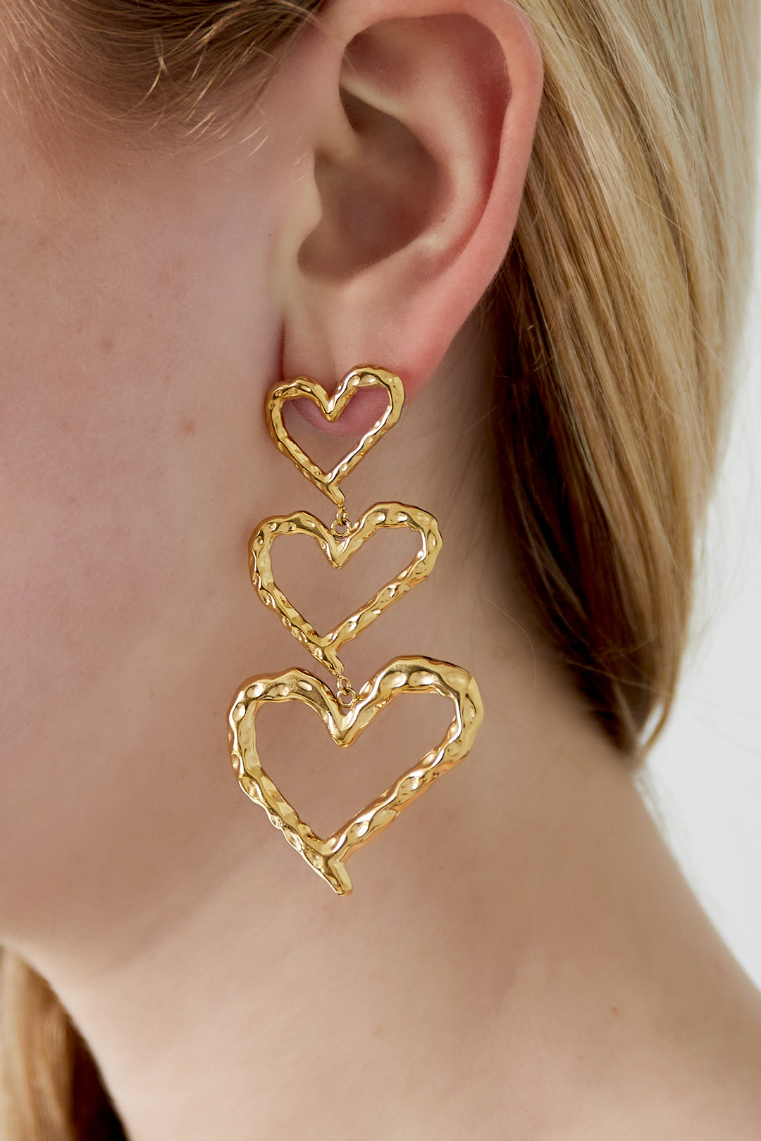 Edelstahl Tropfen Ohrringe Herz Lässig Alltag