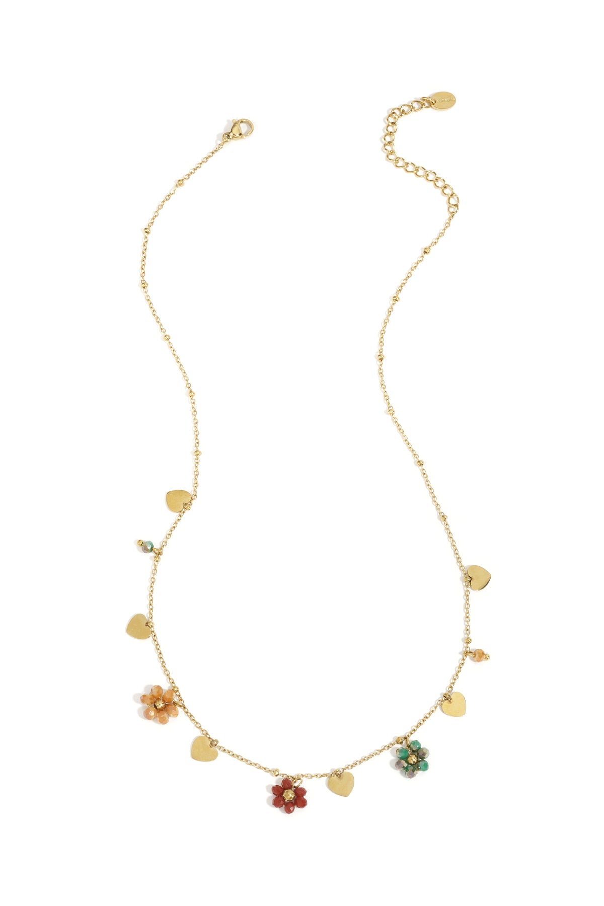 Edelstahl Anhänger Halsketten Blume Casual Täglich Einfache Serie Damen Schmuck