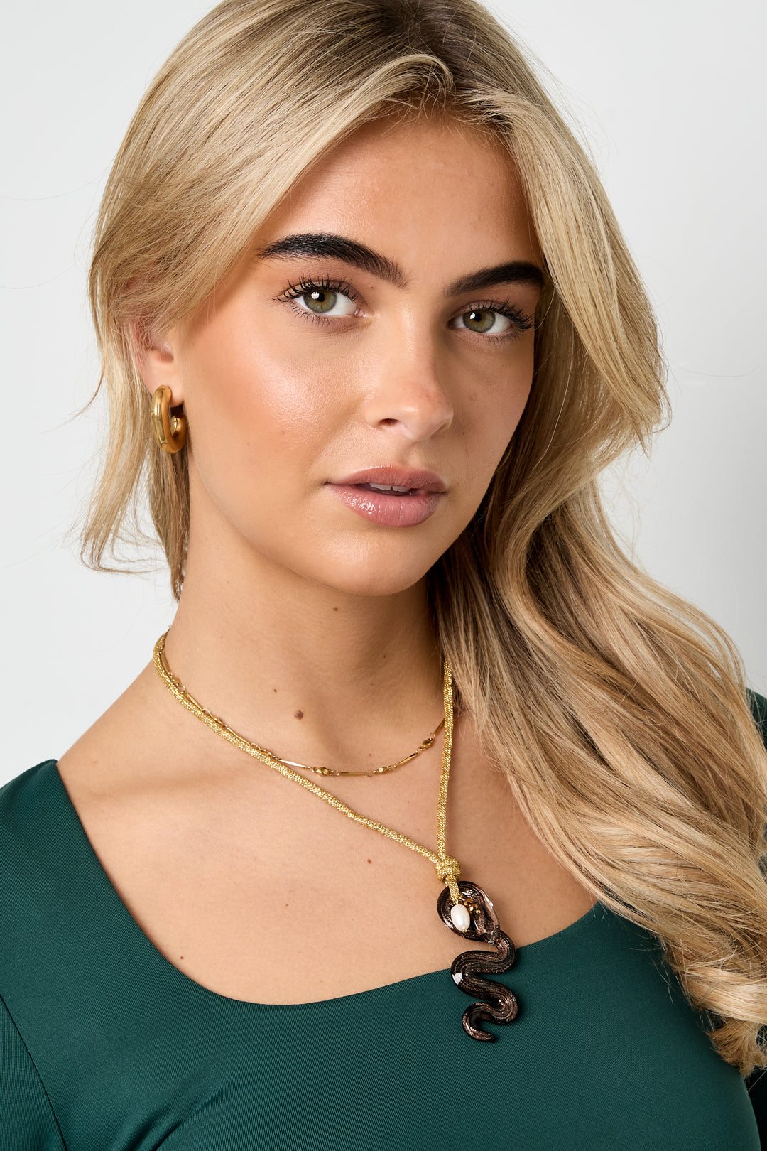 Polyester Anhänger Halsketten Schlange Casual Daily Simple Series Damenschmuck