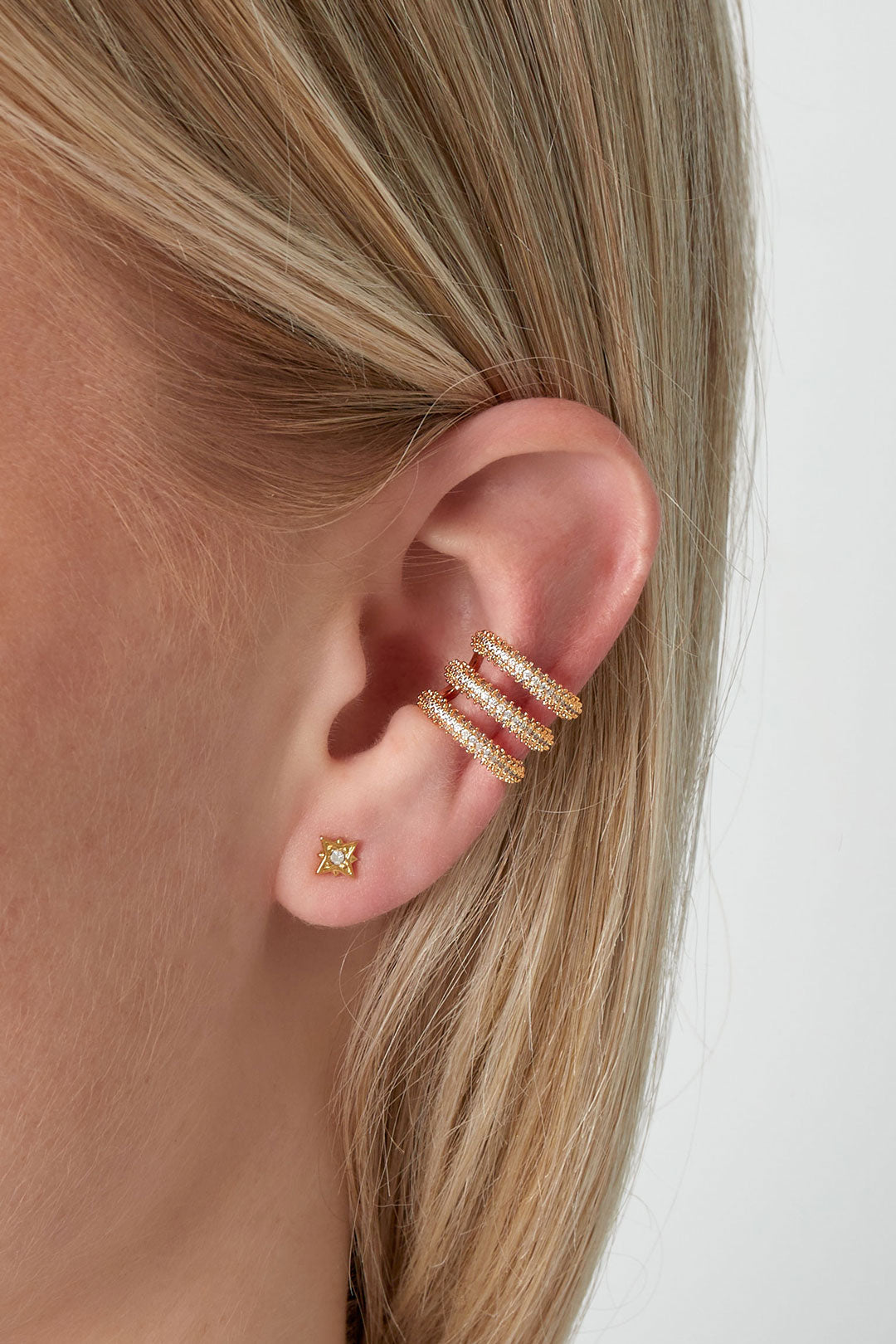 Bling-Trio mit Ohrmanschetten