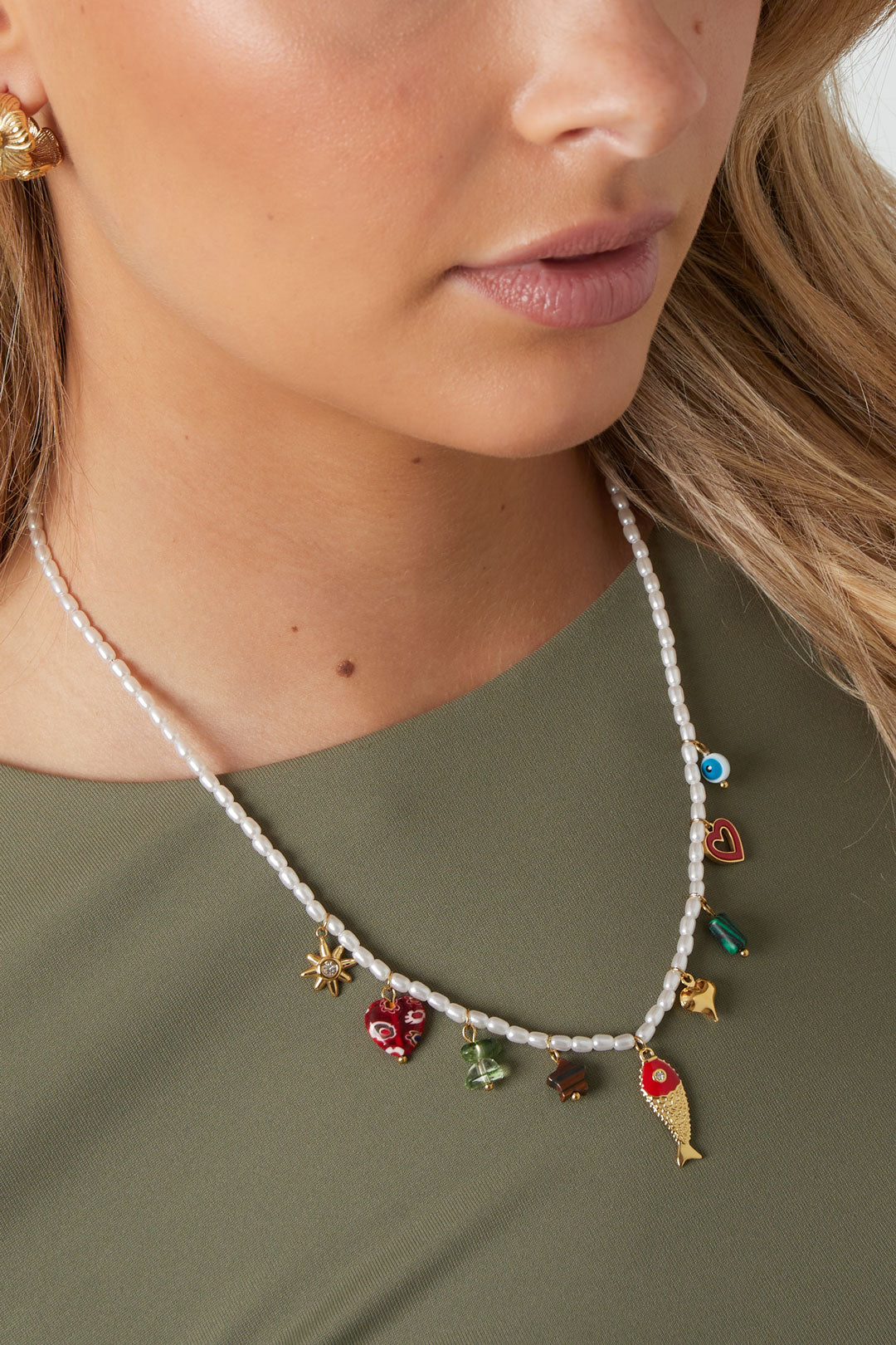 Edelstahl Perlen Halsketten fisch Casual Urlaub/Strand Romantische Serie frauen schmuck